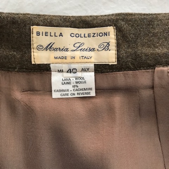 Brown Wool/Cashmere pencil skirt - Picture 4 of 4
